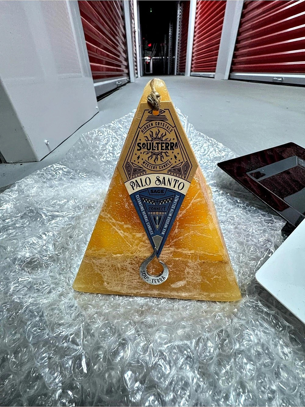 SoulTerra Palo Santo pyramid candle